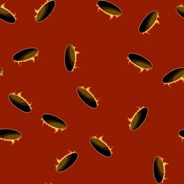 Seamless pattern space fire game button cartoon vector イラスト素材