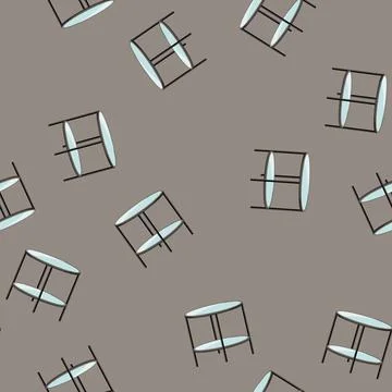 Seamless pattern space glass table cartoon vector Stock Illustration