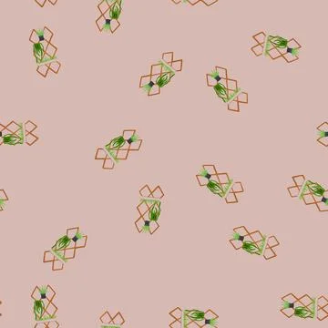 Seamless pattern space indoor vertical garden cartoon vector Illustrazione stock