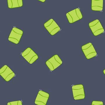 Seamless pattern space packing cube cartoon vector Stock Illustration