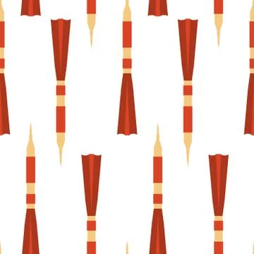 Seamless pattern with space rocket Illustrazione stock