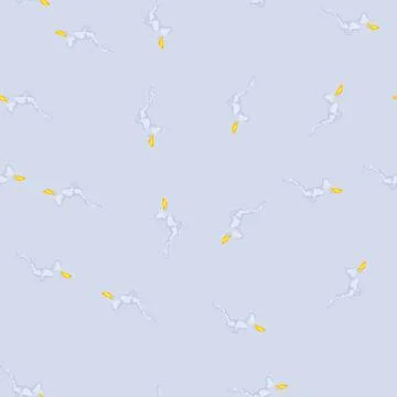 Seamless pattern space rocket smoke trail cartoon vector Stock Illustration