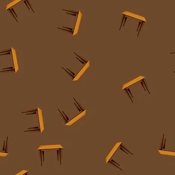 Seamless pattern space wood table cartoon vector Stock Illustration