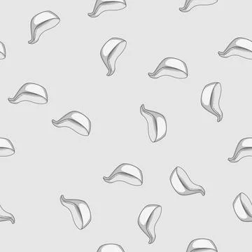 Seamless pattern spacious sauce dipping bowl cartoon vector 库存插图