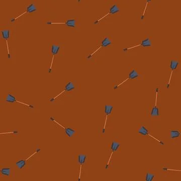 Seamless pattern spade shovel cartoon vector 스톡 일러스트