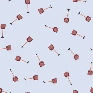 Seamless pattern spade snow shovel cartoon vector Illustrazione stock