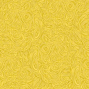 Seamless pattern of Spaghetti Pasta, Ramen noodles Stock Illustration