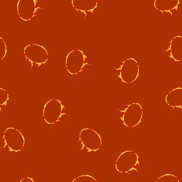 Seamless pattern spark circle fire cartoon vector Illustrazione stock
