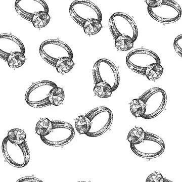 Seamless pattern sparkle diamond sketch hand drawn Stock Illustration