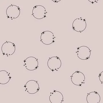 Seamless pattern sparkle starry frame cartoon vector Stock Illustration