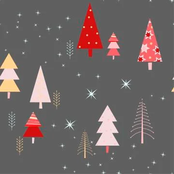 Seamless Pattern with sparkles in the forest landscape 스톡 일러스트