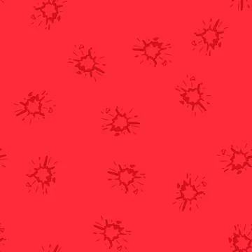 Seamless pattern spatter blood stain cartoon vector Stock Illustration