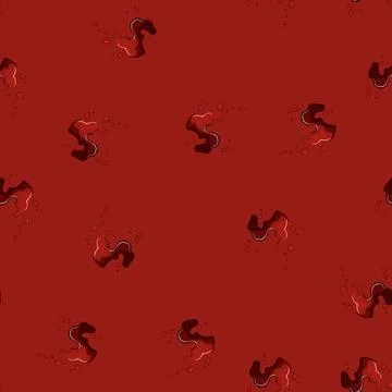 Seamless pattern spatter blood stain cartoon vector Stock Illustration