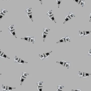 Seamless pattern specimen microscope cartoon vector Illustrazione stock