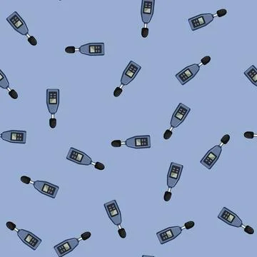Seamless pattern spectrum noise level meter cartoon vector 스톡 일러스트