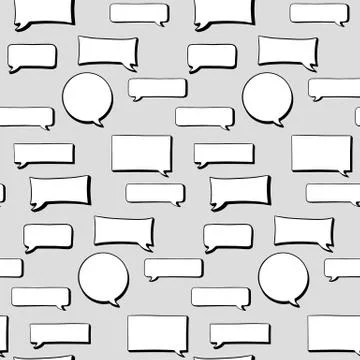 Seamless pattern with speech bubble. Pop Art vintage vector illustration Stock Illustration