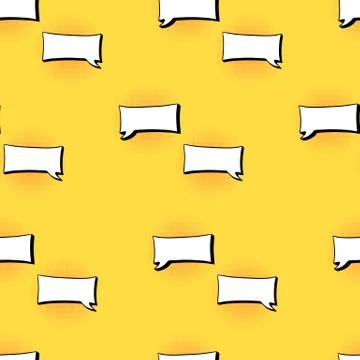 Seamless pattern with speech bubble. Pop Art vintage vector illustration 스톡 일러스트