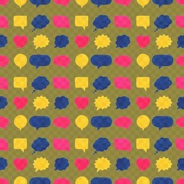 Seamless pattern speech bubbles illustration Stock Illustration