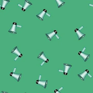 Seamless pattern speech megaphone speaker cartoon vector Stock Illustration