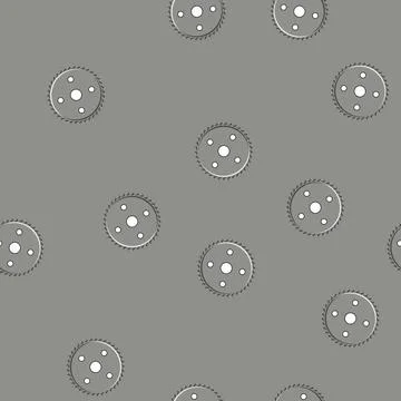 Seamless pattern speed circular saw blade cartoon vector Stock Illustration