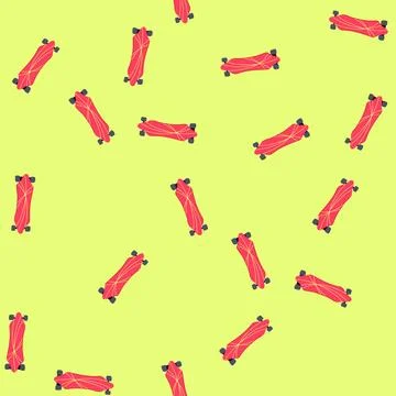 Seamless pattern speed electric skateboard cartoon vector Stock Illustration