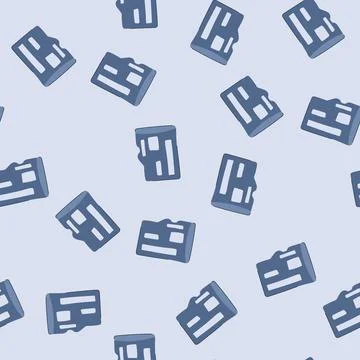 Seamless pattern speed microsd card cartoon vector Stock Illustration