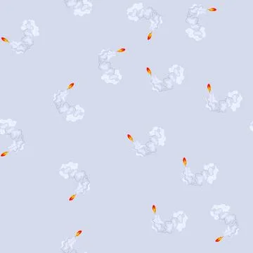 Seamless pattern speed rocket smoke trail cartoon vector イラスト素材