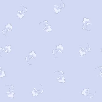 Seamless pattern speed smoke cloud cartoon dissolving effect vector Illustrazione stock