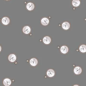 Seamless pattern speed stopwatch cartoon vector Stock Illustration
