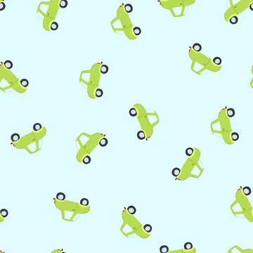 Seamless pattern speed toy car cartoon vector Stock Illustration