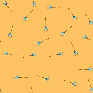 Seamless pattern spell trident magic cartoon vector Stockillustratie