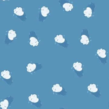 Seamless pattern sphere snowball cartoon vector Stock Illustration