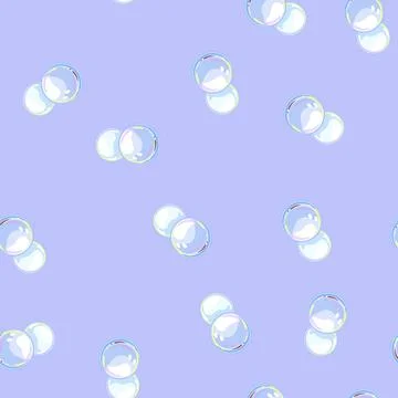 Seamless pattern sphere soap bubbles cartoon vector 스톡 일러스트