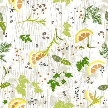 Seamless pattern with spices Stock Illustration