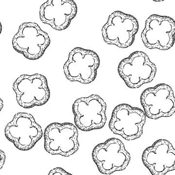 Seamless pattern spicy pepper spice sketch hand drawn イラスト素材