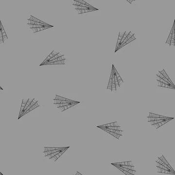 Seamless pattern spider cobweb cartoon vector Stock Illustration