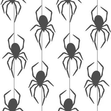 Seamless pattern with spider Stock Illustration