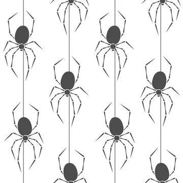 Seamless pattern with spider Stock Illustration