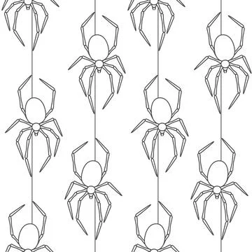 Seamless pattern with spider Stock Illustration
