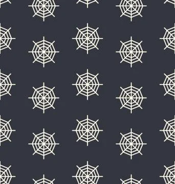 Seamless Pattern Spider Web Stock Illustration