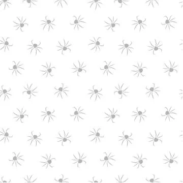 Seamless pattern with spiders. Vector illustration. Halloween background. Stock Illustration