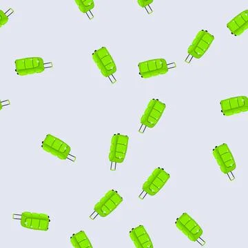 Seamless pattern spinner soft shell suitcase cartoon vector イラスト素材