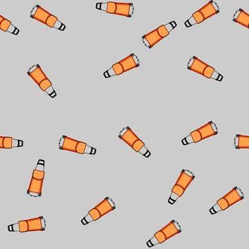 Seamless pattern spinner trolley bag cartoon vector Illustrazione stock