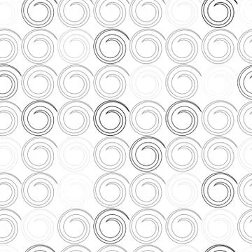 Seamless pattern with spiral curls Stock Illustration