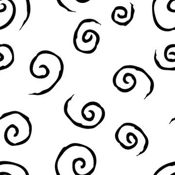 Seamless pattern with spiral curls. Stock Illustration