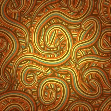 Seamless pattern with spiral elements Illustrazione stock