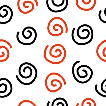 Seamless pattern with spirals and swirls. Abstract pattern Stock Illustration