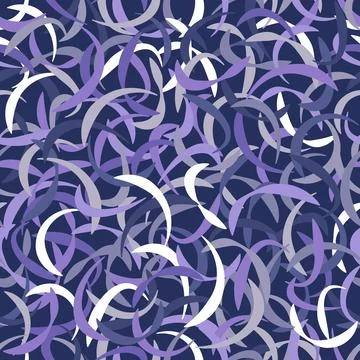 Seamless pattern with spirals drawn by hand with strict brush Stock Illustration