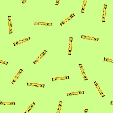 Seamless pattern Spirit level tool featuring three green vials and bubbles, e Stock Illustration