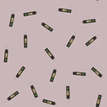 Seamless pattern spirit level tool cartoon vector Stock Illustration